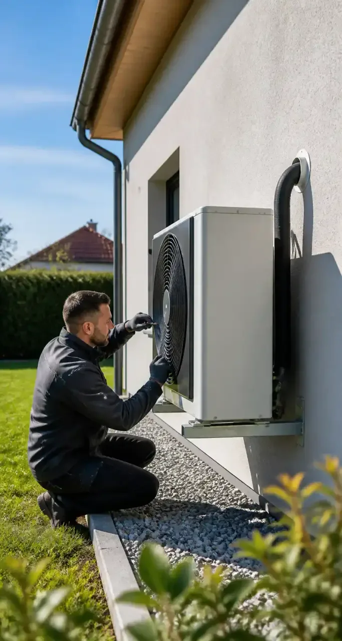 Installation d'une pompe à chaleur en extérieur dans le cadre d'une rénovation énergétique