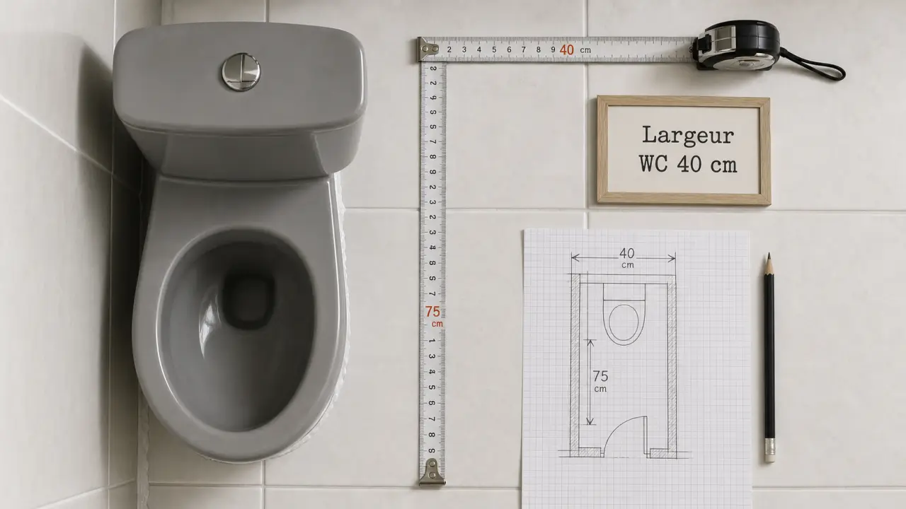 WC largeur 40 cm : mesure et espace à prévoir