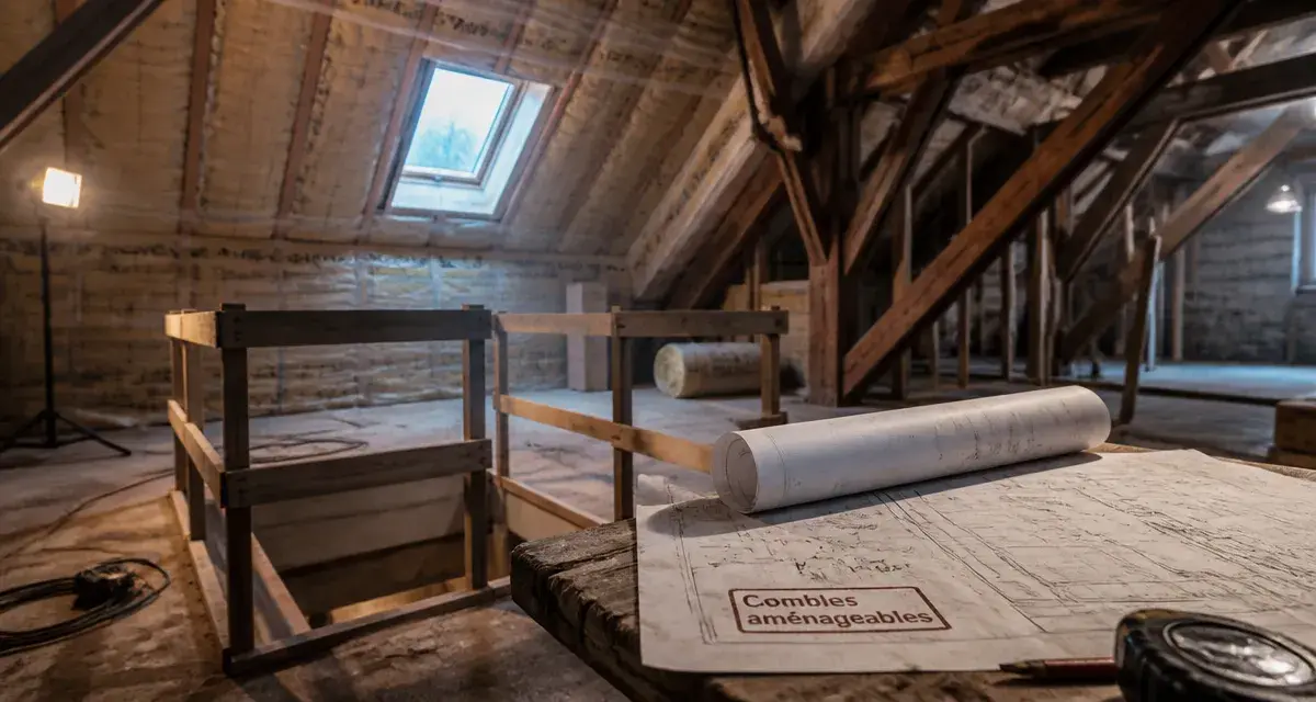 Amenager mes combles : trémie d’escalier et charpente en rénovation