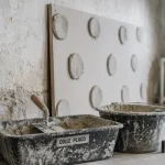 Colle pour placo sur mur : mortier-colle en plots à 30 cm sur mur minéral