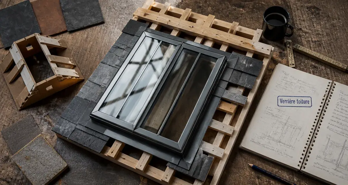 Verrière en toiture : maquette technique et étanchéité du vitrage