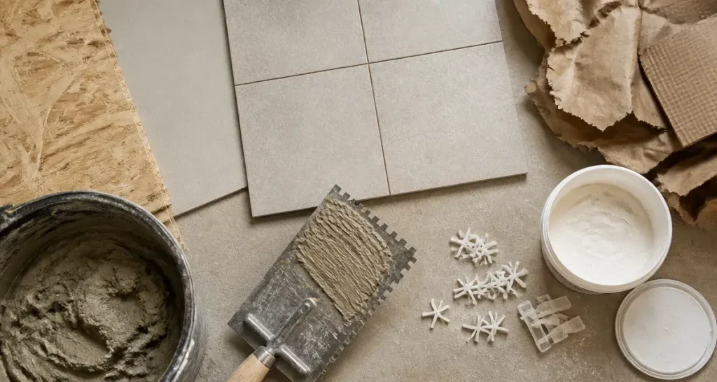 Colle et joint pour carrelage : support mal préparé