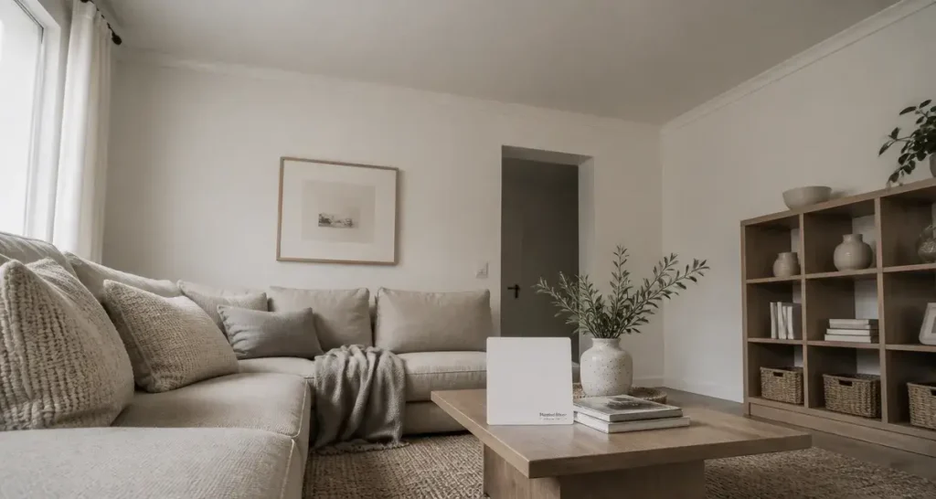 Couleur plafond pour agrandir piece : plafond blanc et murs clairs