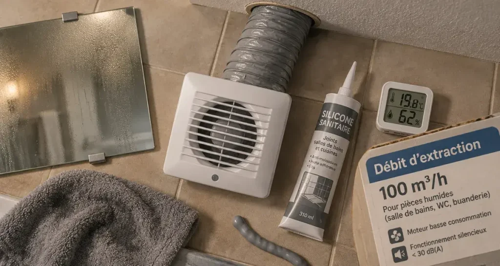 Aerateur salle de bain qui evacue l’humidite